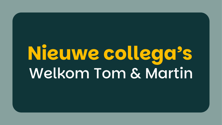 Nieuwe collega's tom en martin